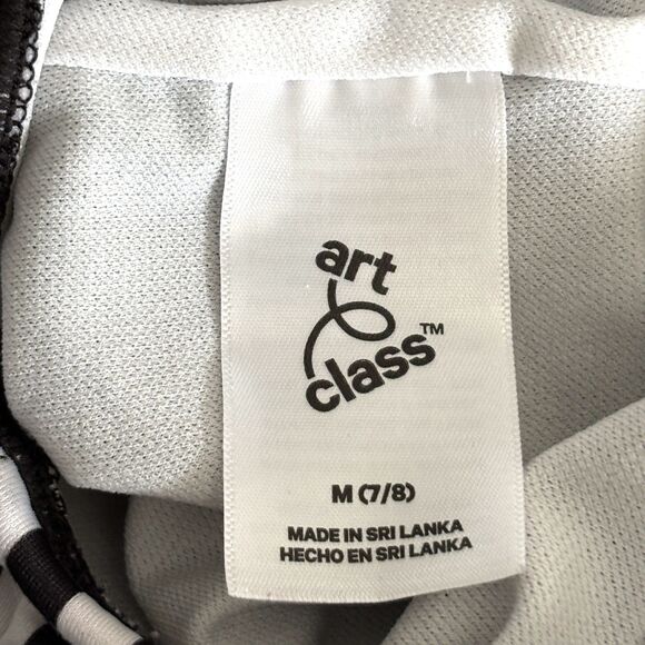 Art Class Retro Pink/Blk Checked Flag Hot Pink One Piece Swimsuit Girl's 7/8 #M - Picture 3 of 4